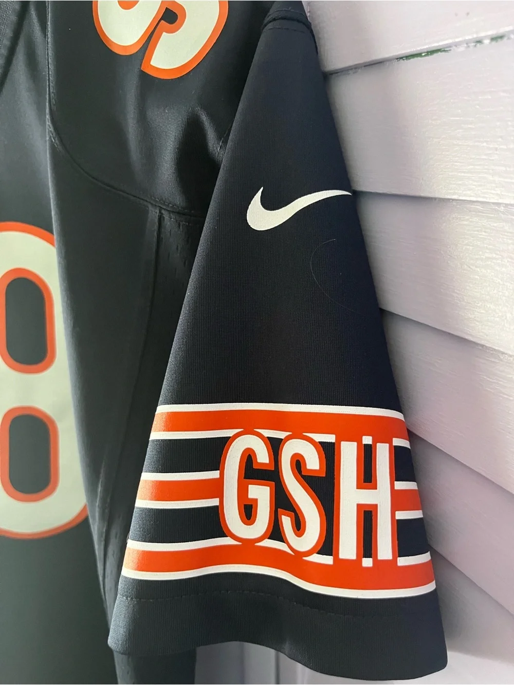 Nike NFL Chicago Bears #98 SWEAT Black Jersey with Orange Trim